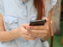 Woman looking at phone