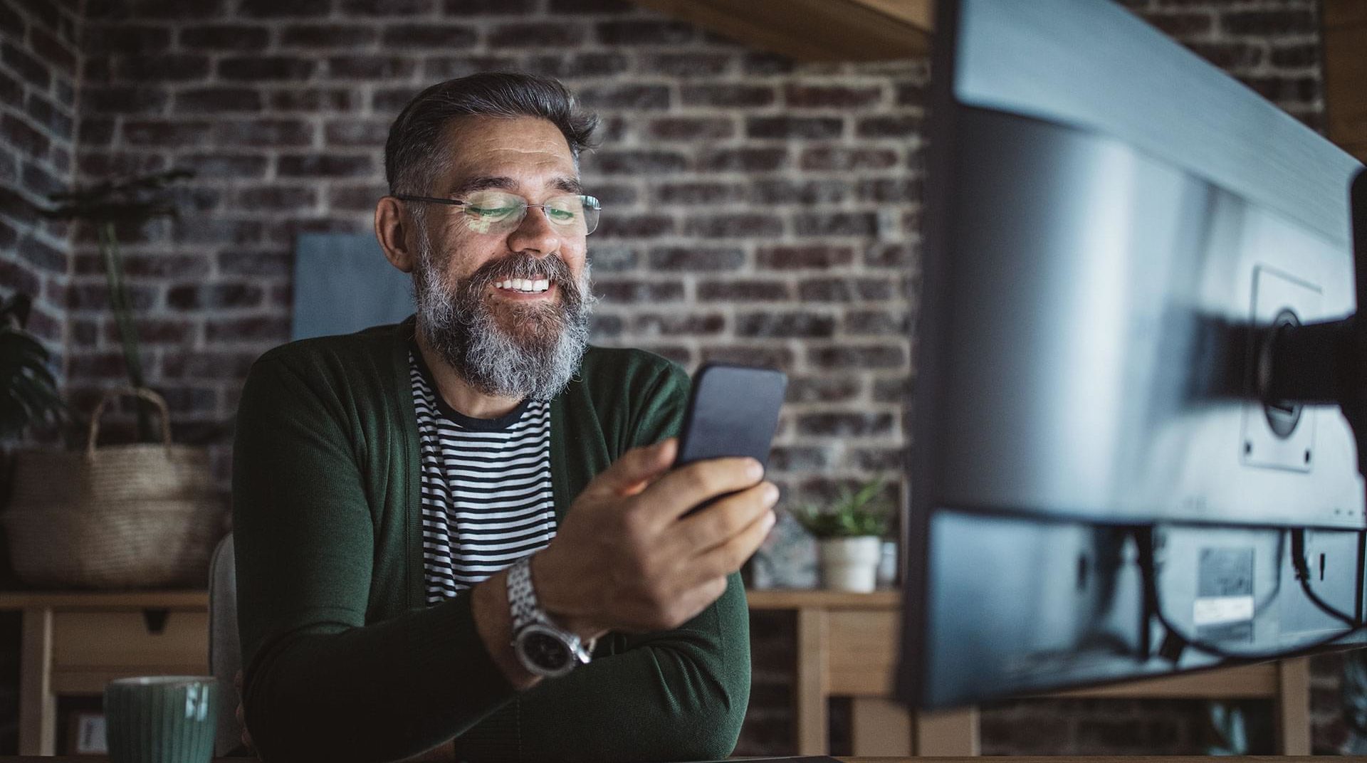 man on phone