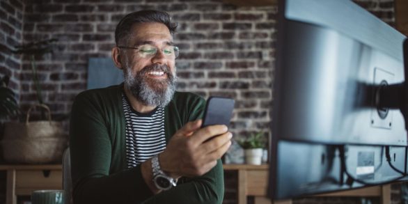 man on phone